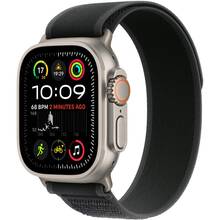 Ремешок Apple 49mm Trail Loop Natural Titanium Finish S/M Black (MYQ53ZM/A)