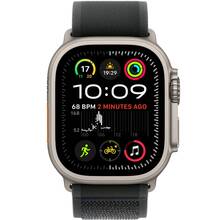 Ремешок Apple 49mm Trail Loop Natural Titanium Finish S/M Black (MYQ53ZM/A)