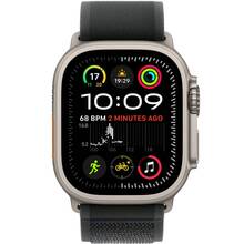 Ремінець Apple 49mm Trail Loop Natural Titanium Finish M/L Black (MYQ63ZM/A)