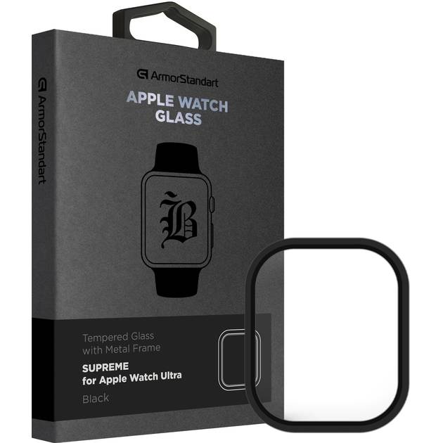 Защитное стекло ARMORSTANDART Supreme BI Metal Frame для Apple Watch Ultra 49 mm Black (ARM78299)