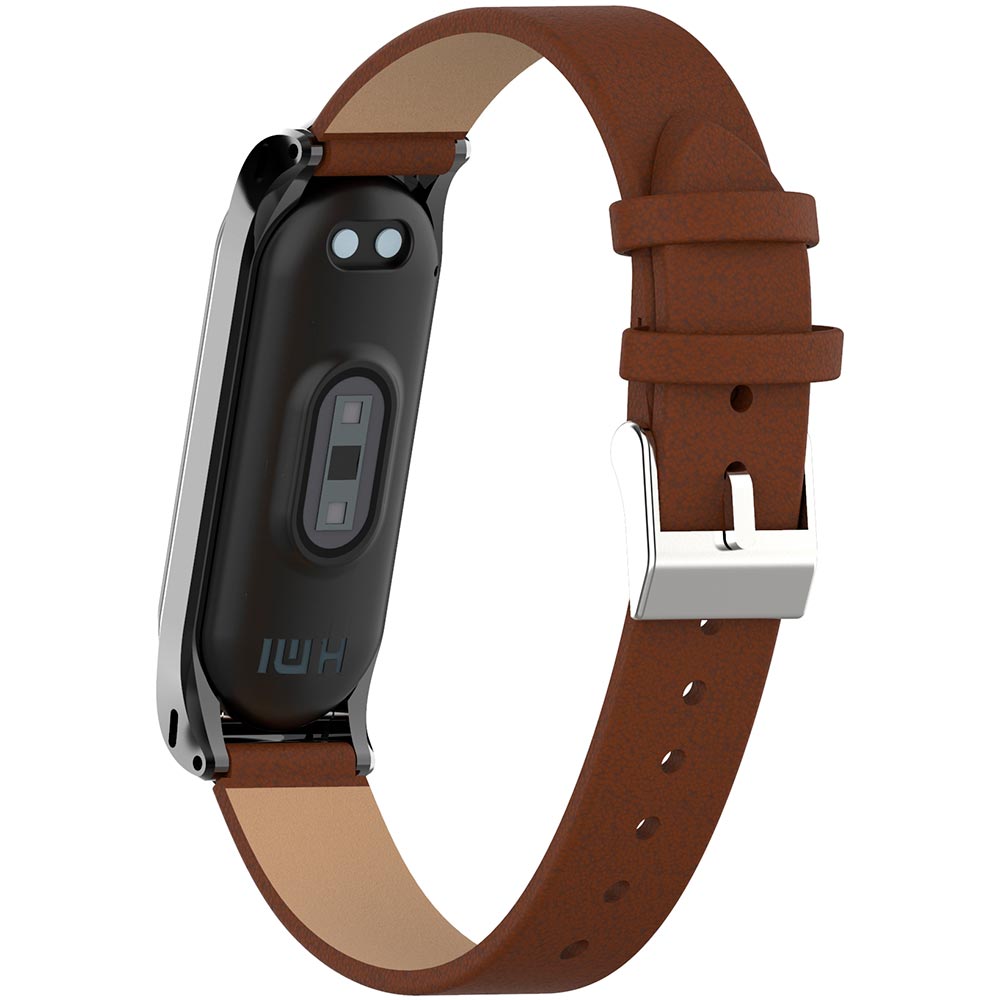 Ремешок Armorstandart Soft Band для Xiaomi Mi Band 4/3 Dark Brown/Grey (ARM55184) Материал кожа