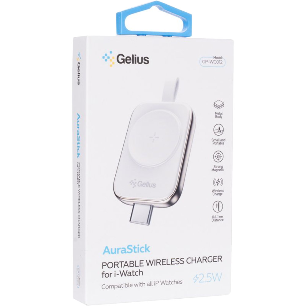 Покупка Беспроводное зарядное устройство GELIUS AuraStick  2.5W GP-WC012 White