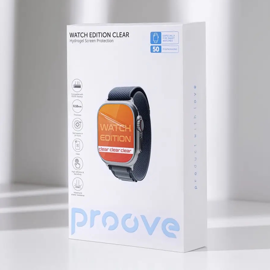 Комплект захисних плівок PROOVE WATCH EDITION Clear 10 шт (59355) Сумісність за моделлю універсальна 22 мм