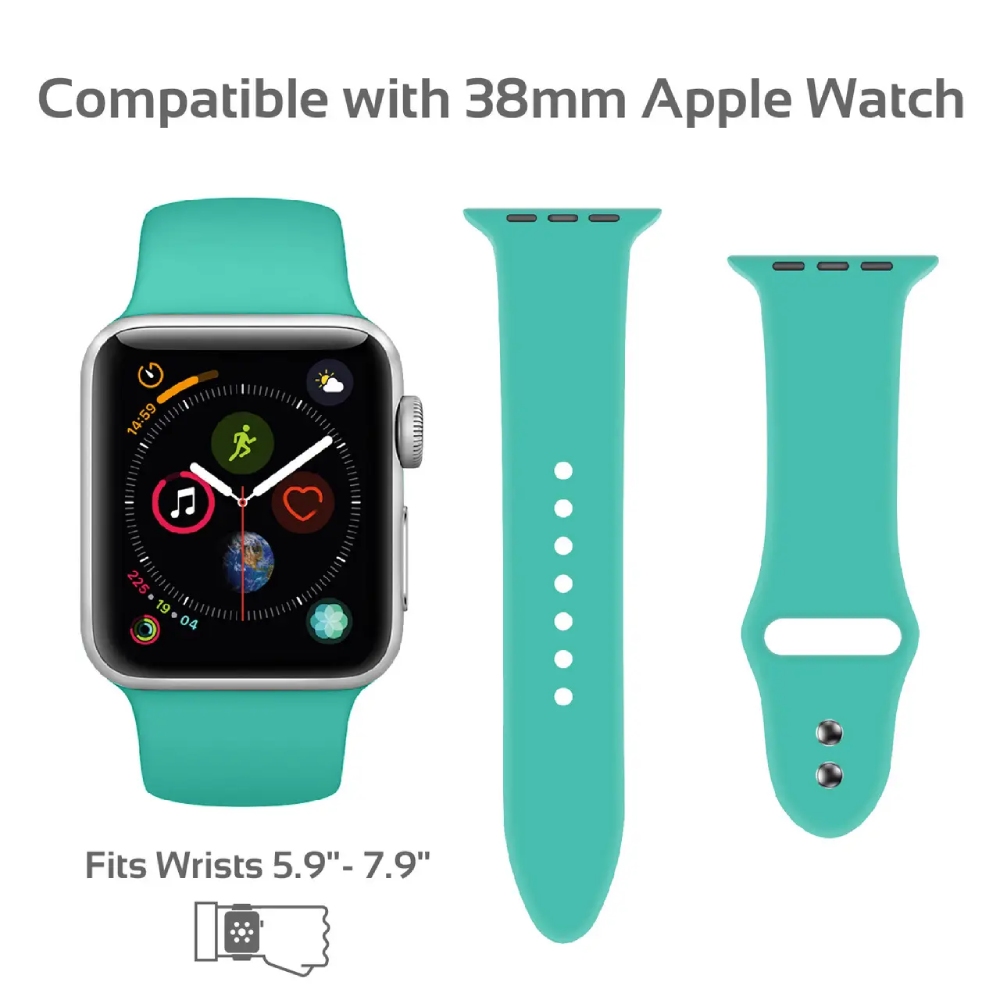 Ремінець PROMATE Oryx-38ML для Apple Watch 38/40 мм Turquoise (oryx-38ml.turquoise) Сумісність за моделлю Apple Watch Series 2 38mm