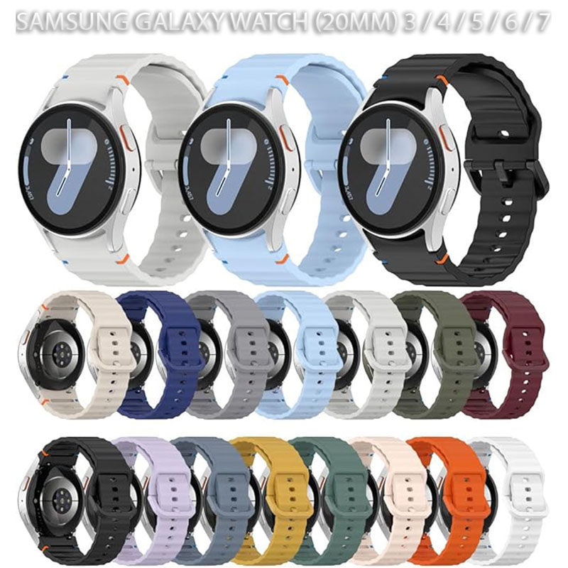 Фото Ремінець BECOVER Ribbed Tape для Samsung Galaxy Watch (20mm) 3/4/5/6/7 Black (712037)