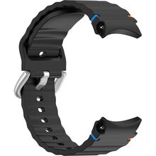 Силіконовий ремінець BeCover Ribbed Tape (20mm) для Samsung Galaxy Watch 7 (40/44mm)/7 FE/6/6 Classic/5/5 Pro/4/4 Classic/Watch 3 (41mm) Black (712037)