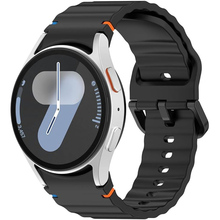 Ремешок BECOVER Ribbed Tape для Samsung Galaxy Watch (20mm) 3/4/5/6/7 Black (712037)