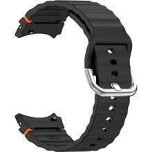 Силіконовий ремінець BeCover Ribbed Tape (20mm) для Samsung Galaxy Watch 7 (40/44mm)/7 FE/6/6 Classic/5/5 Pro/4/4 Classic/Watch 3 (41mm) Black (712037)