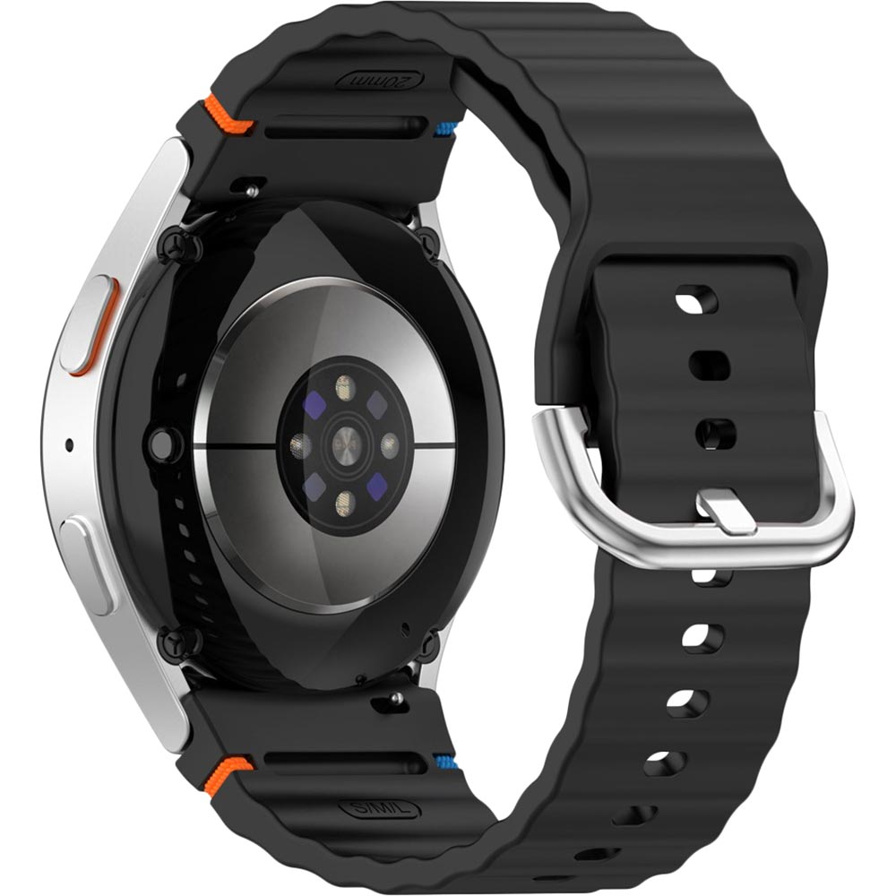 Силіконовий ремінець BeCover Ribbed Tape (20mm) для Samsung Galaxy Watch 7 (40/44mm)/7 FE/6/6 Classic/5/5 Pro/4/4 Classic/Watch 3 (41mm) Black (712037) Сумісність за моделлю Samsung Galaxy Watch 4 44mm