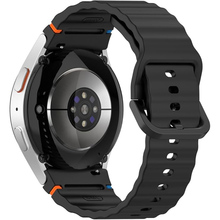 Ремінець BECOVER Ribbed Tape для Samsung Galaxy Watch (20mm) 3/4/5/6/7 Black (712037)