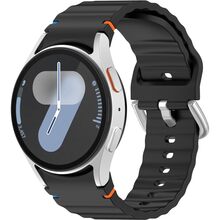 Силиконовый ремешок BeCover Ribbed Tape (20mm) для Samsung Galaxy Watch 7 (40/44mm)/7 FE/6/6 Classic/5/5 Pro/4/4 Classic/Watch 3 (41mm) Black (712037)