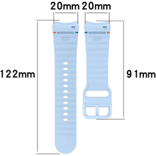 Ремешок BECOVER Ribbed Tape для Samsung Galaxy Watch (20mm) 3/4/5/6/7 Blue (712038)