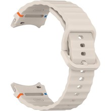 Ремінець BECOVER Ribbed Tape для Samsung Galaxy Watch (20mm) 3/4/5/6/7 Cream (712039)
