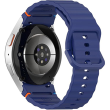 Ремінець BECOVER Ribbed Tape для Samsung Galaxy Watch (20mm) 3/4/5/6/7 Deep Blue (712040)