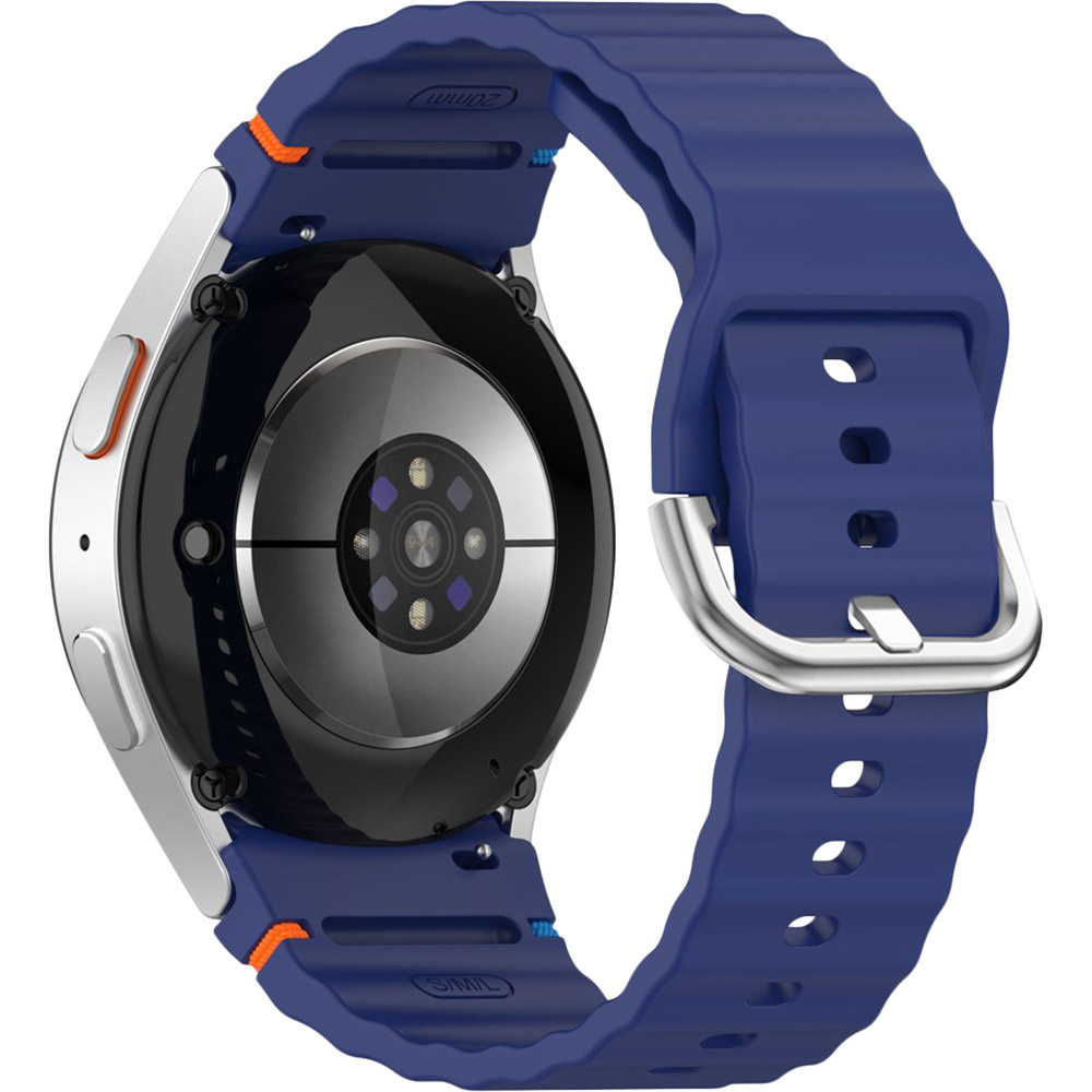 Силіконовий ремінець BeCover Ribbed Tape (20mm) для Samsung Galaxy Watch 7 (40/44mm)/7 FE/6/6 Classic/5/5 Pro/4/4 Classic/Watch 3 (41mm) Deep Blue (712040) Сумісність за моделлю Samsung Galaxy Watch 6 40mm