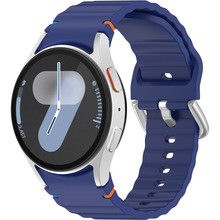Силіконовий ремінець BeCover Ribbed Tape (20mm) для Samsung Galaxy Watch 7 (40/44mm)/7 FE/6/6 Classic/5/5 Pro/4/4 Classic/Watch 3 (41mm) Deep Blue (712040)