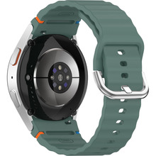 Силиконовый ремешок BeCover Ribbed Tape (20mm) для Samsung Galaxy Watch 7 (40/44mm)/7 FE/6/6 Classic/5/5 Pro/4/4 Classic/Watch 3 (41mm) Dark Green (712041)