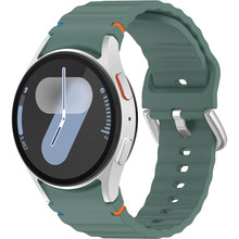 Силиконовый ремешок BeCover Ribbed Tape (20mm) для Samsung Galaxy Watch 7 (40/44mm)/7 FE/6/6 Classic/5/5 Pro/4/4 Classic/Watch 3 (41mm) Dark Green (712041)