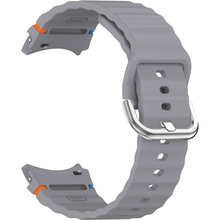 Силіконовий ремінець BeCover Ribbed Tape (20mm) для Samsung Galaxy Watch 7 (40/44mm)/7 FE/6/6 Classic/5/5 Pro/4/4 Classic/Watch 3 (41mm) Gray (712042)