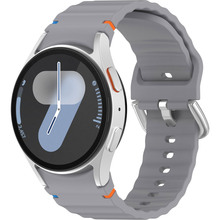 Силіконовий ремінець BeCover Ribbed Tape (20mm) для Samsung Galaxy Watch 7 (40/44mm)/7 FE/6/6 Classic/5/5 Pro/4/4 Classic/Watch 3 (41mm) Gray (712042)