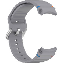 Силіконовий ремінець BeCover Ribbed Tape (20mm) для Samsung Galaxy Watch 7 (40/44mm)/7 FE/6/6 Classic/5/5 Pro/4/4 Classic/Watch 3 (41mm) Gray (712042)