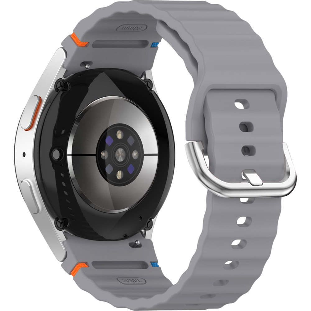 Силіконовий ремінець BeCover Ribbed Tape (20mm) для Samsung Galaxy Watch 7 (40/44mm)/7 FE/6/6 Classic/5/5 Pro/4/4 Classic/Watch 3 (41mm) Gray (712042) Сумісність за моделлю Samsung Galaxy Watch 3 41 мм