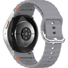 Силіконовий ремінець BeCover Ribbed Tape (20mm) для Samsung Galaxy Watch 7 (40/44mm)/7 FE/6/6 Classic/5/5 Pro/4/4 Classic/Watch 3 (41mm) Gray (712042)