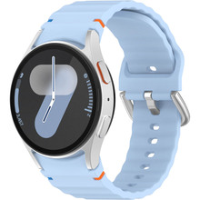 Силиконовый ремешок BeCover Ribbed Tape (20mm) для Samsung Galaxy Watch 7 (40/44mm)/7 FE/6/6 Classic/5/5 Pro/4/4 Classic/Watch 3 (41mm) Lite Blue (712044)