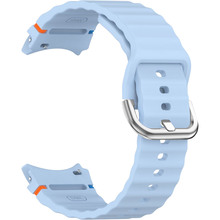 Силиконовый ремешок BeCover Ribbed Tape (20mm) для Samsung Galaxy Watch 7 (40/44mm)/7 FE/6/6 Classic/5/5 Pro/4/4 Classic/Watch 3 (41mm) Lite Blue (712044)