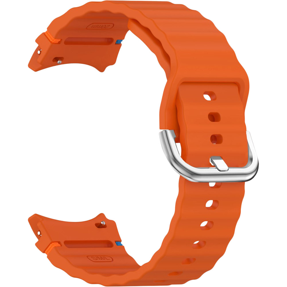 Силиконовый ремешок BeCover Ribbed Tape (20mm) для Samsung Galaxy Watch 7 (40/44mm)/7 FE/6/6 Classic/5/5 Pro/4/4 Classic/Watch 3 (41mm) Orange (712046) Совместимость по модели Samsung Galaxy Watch 4 44mm