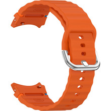 Силиконовый ремешок BeCover Ribbed Tape (20mm) для Samsung Galaxy Watch 7 (40/44mm)/7 FE/6/6 Classic/5/5 Pro/4/4 Classic/Watch 3 (41mm) Orange (712046)