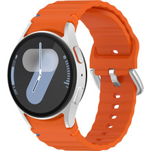 Силиконовый ремешок BeCover Ribbed Tape (20mm) для Samsung Galaxy Watch 7 (40/44mm)/7 FE/6/6 Classic/5/5 Pro/4/4 Classic/Watch 3 (41mm) Orange (712046)