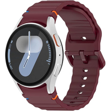 Ремешок BECOVER Ribbed Tape для Samsung Galaxy Watch (20mm) 3/4/5/6/7 Red Wine (712049)