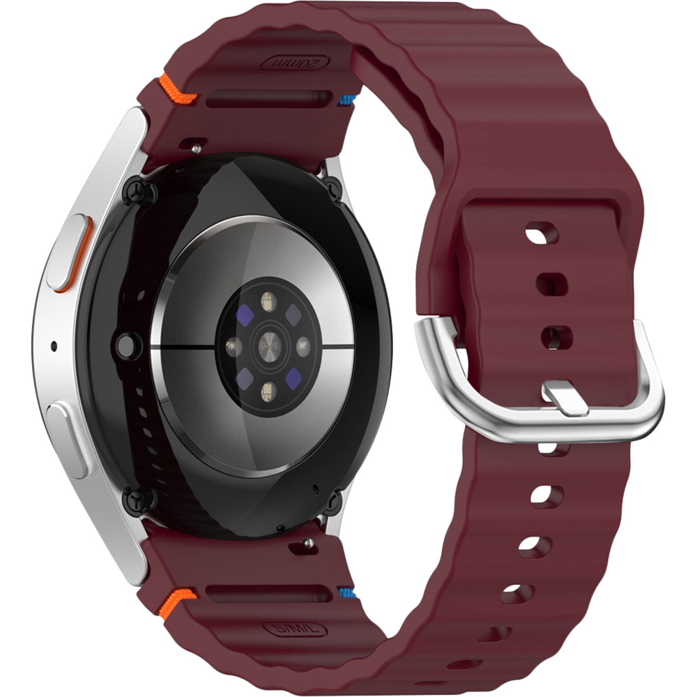 Силіконовий ремінець BeCover Ribbed Tape (20mm) для Samsung Galaxy Watch 7 (40/44mm)/7 FE/6/6 Classic/5/5 Pro/4/4 Classic/Watch 3 (41mm) Red Wine (712049) Сумісність за моделлю Samsung Galaxy Watch 4 40mm