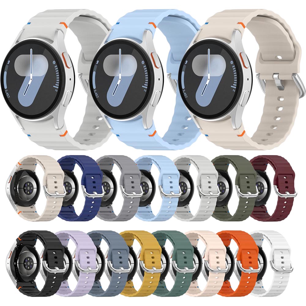 Силіконовий ремінець BeCover Ribbed Tape (20mm) для Samsung Galaxy Watch 7 (40/44mm)/7 FE/6/6 Classic/5/5 Pro/4/4 Classic/Watch 3 (41mm) Red Wine (712049) Сумісність за моделлю Samsung Galaxy Watch 4 44mm