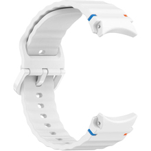 Ремешок BECOVER Ribbed Tape для Samsung Galaxy Watch (20mm) 3/4/5/6/7 White (712050)