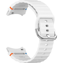 Силиконовый ремешок BeCover Ribbed Tape (20mm) для Samsung Galaxy Watch 7 (40/44mm)/7 FE/6/6 Classic/5/5 Pro/4/4 Classic/Watch 3 (41mm) White (712050)