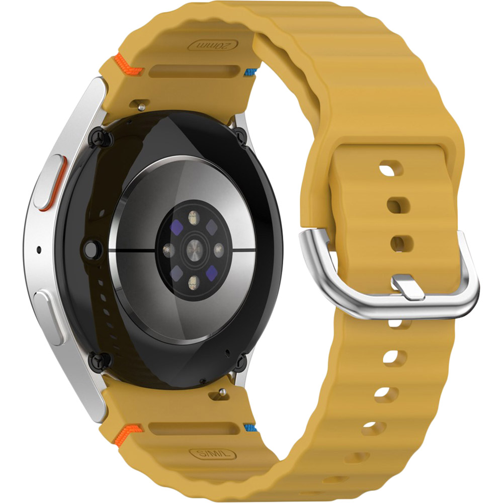 Силіконовий ремінець BeCover Ribbed Tape (20mm) для Samsung Galaxy Watch 7 (40/44mm)/7 FE/6/6 Classic/5/5 Pro/4/4 Classic/Watch 3 (41mm) Yellow (712051) Сумісність за моделлю Samsung Galaxy Watch 4 40mm