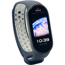 Ремінець BECOVER Vents Style для Xiaomi Mi Smart Band 9 Blue-White (711987)
