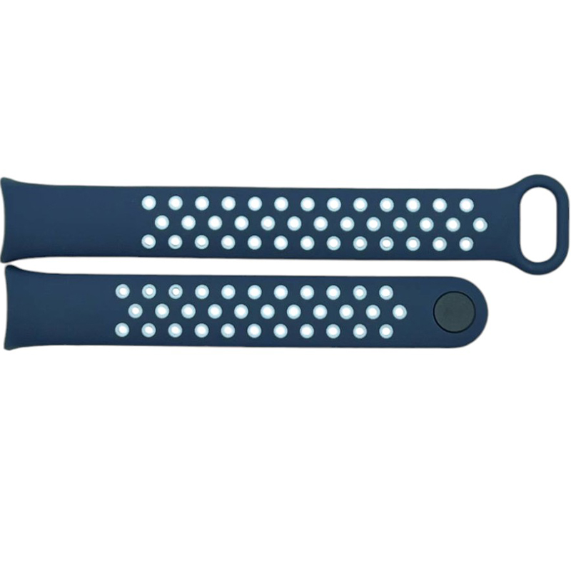 Зовнішній вигляд Ремінець BECOVER Vents Style для Xiaomi Mi Smart Band 9 Blue-White (711987)