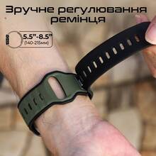 Ремешок PROMATE для Apple Watch 42/44/45/49 мм Midnight Green (siliband-dc.midnightgreen)
