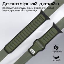 Ремешок PROMATE для Apple Watch 42/44/45/49 мм Midnight Green (siliband-dc.midnightgreen)