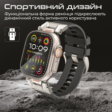 Ремешок PROMATE для Apple Watch SE Ultra 42/44/45/49 мм Black (silicaband-pro.black)