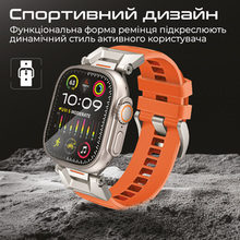 Ремінець PROMATE SilicaBand-Pro для Apple Watch серії 1-9 SE Ultra 1-2 42/44/45/49 мм Orange (silicaband-pro.orange)
