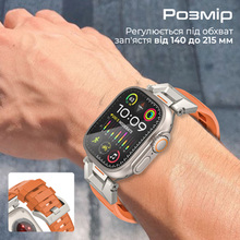 Ремінець PROMATE SilicaBand-Pro для Apple Watch серії 1-9 SE Ultra 1-2 42/44/45/49 мм Orange (silicaband-pro.orange)