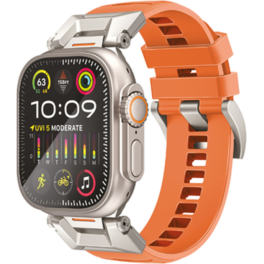 Ремінець PROMATE SilicaBand-Pro для Apple Watch серії 1-9 SE Ultra 1-2 42/44/45/49 мм Orange (silicaband-pro.orange) Ремінець PROMATE SilicaBand-Pro для Apple Watch серії 1-9 SE Ultra 1-2 42/44/45/49 мм Orange (silicaband-pro.orange)