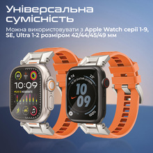 Ремінець PROMATE SilicaBand-Pro для Apple Watch серії 1-9 SE Ultra 1-2 42/44/45/49 мм Orange (silicaband-pro.orange)