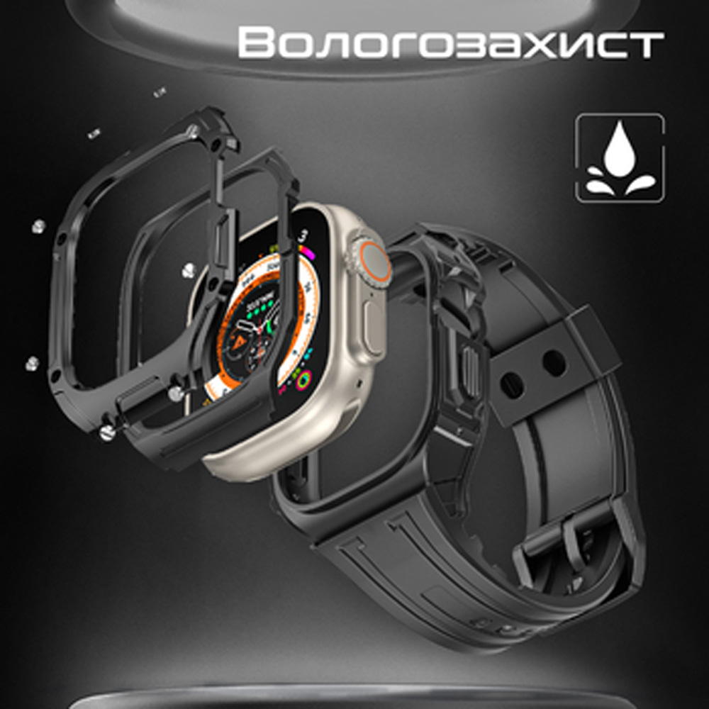 Бампер PROMATE Caseband для Apple Watch Ultra 49 мм Black (caseband.black) Материал поликарбонат