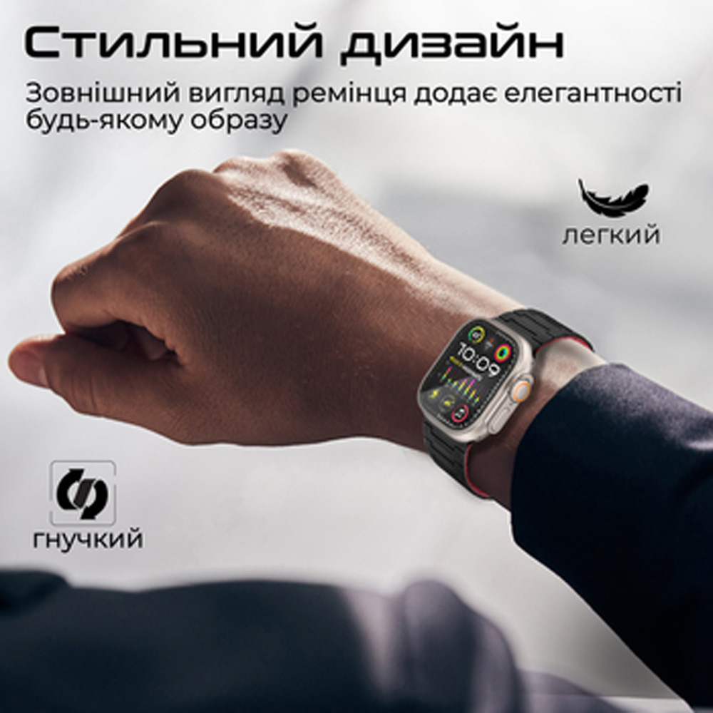 Ремешок PROMATE Magband-MS для Apple Watch серии 1-9 SE Ultra 1-2 Black (magband-ms.black) Совместимость по модели Apple Watch Series 5 44mm