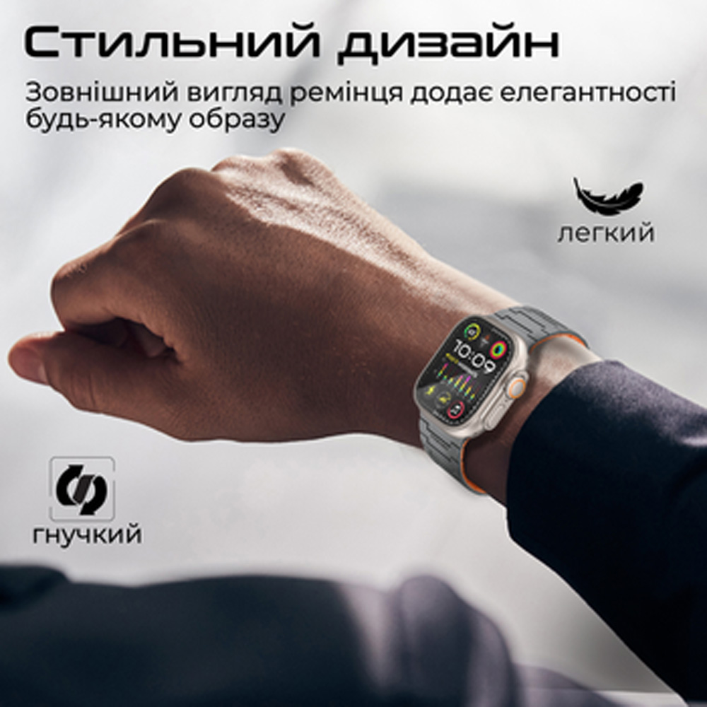 Ремешок PROMATE Magband-MS для Apple Watch серии 1-9 SE Ultra 1-2 Grey (magband-ms.grey) Совместимость по модели Apple Watch Series 4 44mm